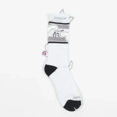 Shop Ripndip Peeking Nermal Socks In White