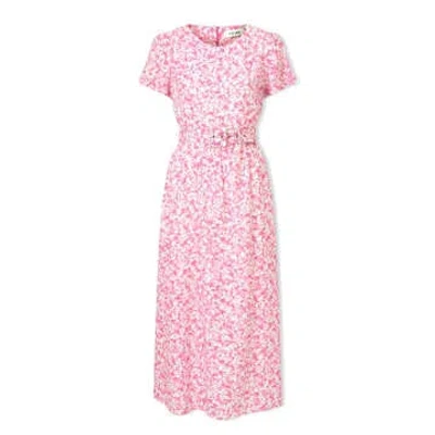 Shop Cefinn Nina Dress In Hot Pink Blossom