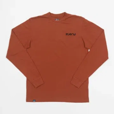Shop Kavu Etch Art Long Sleeve T-shirt In Orange