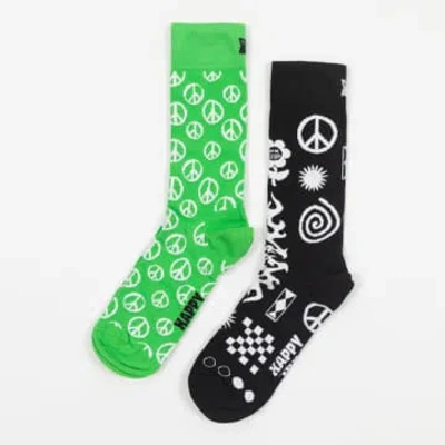 Shop Happy Socks 2-pack Energy Drink Socks Gift Set In Green