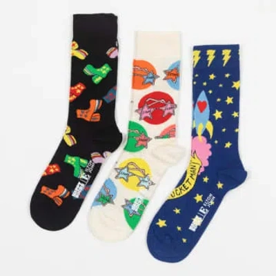 Shop Happy Socks 3-pack Elton John Socks Gift Set In Multi