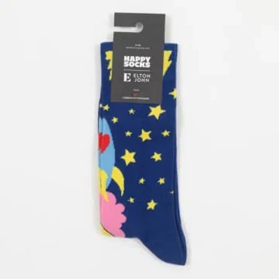 Shop Happy Socks Elton John Rocket Man Socks In Dark Blue