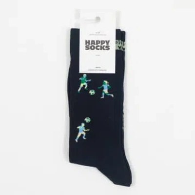 Shop Happy Socks Football Socks In Navy In Blue
