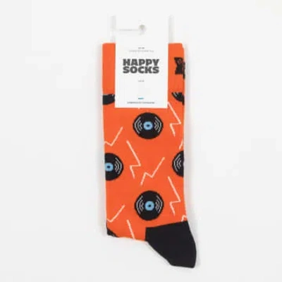 Shop Happy Socks Vinyl Socks In Orange