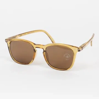Shop Izipizi #e The Trapeze Sunglasses In Golden Green