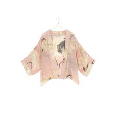 Shop Sue Parkinson Stork Plaster Pink Kimono