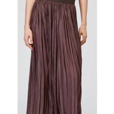 Shop Roberto Collina Woven Rever Plisse Skirt In Brown