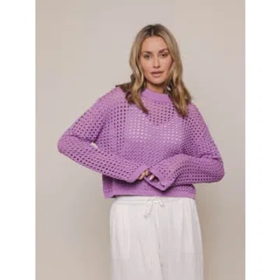 Shop Rino And Pelle Bailey Perforated Cropped Jumper Dahlia In Brown