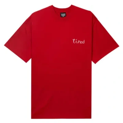Shop Tired Skateboards The Ship Has Sailed T-shirt In Red