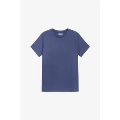 Shop Bread And Boxers Denim Blue Crew Neck Regular T-shirt