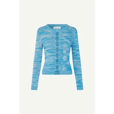 Shop Samsoe & Samsoe Swim Cap Melange Salya Sweater In Blue