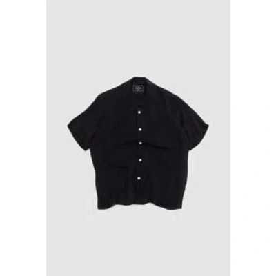 Shop Portuguese Flannel Cupro Shirt Stripe Black