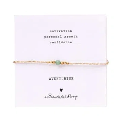 Shop A Beautiful Story Iris Card Aventurine Gold Colored Bracelet