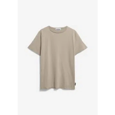 Shop Armedangels Aamon Sand Stone Brushed T-shirt In Neutrals