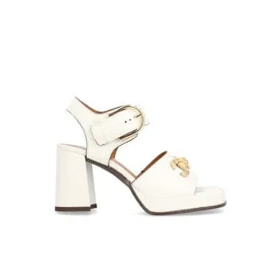 Shop Alpe Chiara Heeled Sandals In White