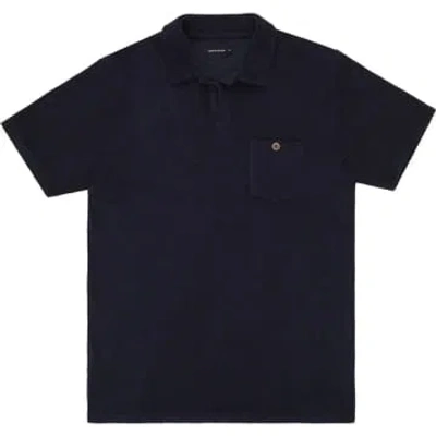 Shop Bask In The Sun Goxo Navy Polo T-shirt In Blue