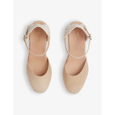 Lk Bennett Womens Bei-trench Marissa Wedge-heel Suede Espadrilles In Bei-trench