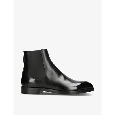 Shop Ermenegildo Zegna Zegna Men's Black Torino Panelled Leather Chelsea Boots