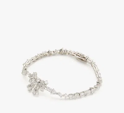 Shop Kate Spade Happily Ever After Tennis Bracelet In Clear/silver