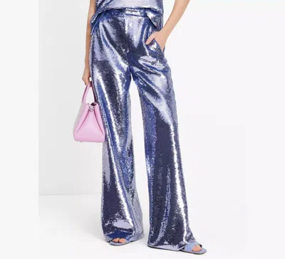 Shop Kate Spade Wide-leg Sequin Pants In Cosmic Zen