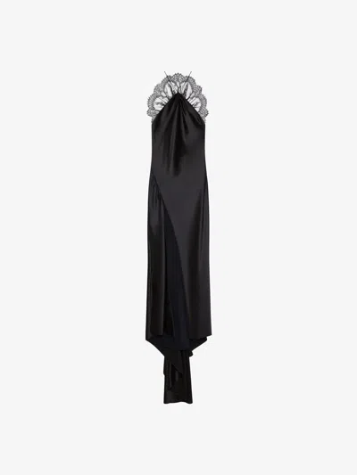 Shop Givenchy Evening Dress In Satin With Lace