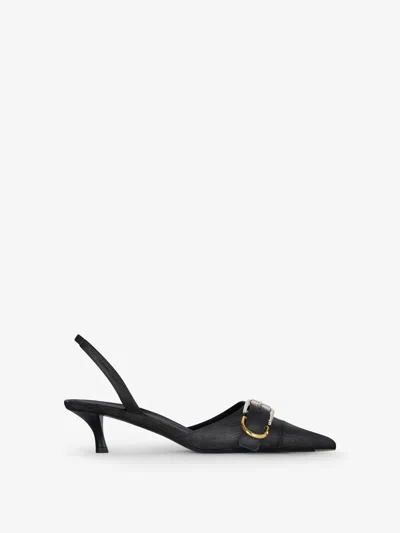 Givenchy Voyou Buckled Textured-leather Slingback Pumps
