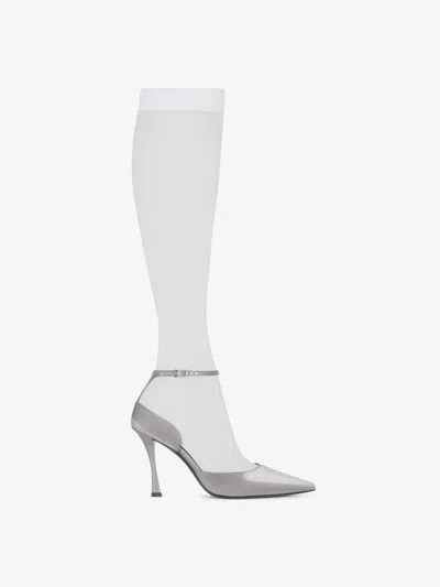 Shop Givenchy Show Pumps In Leather With Stockings In Grey