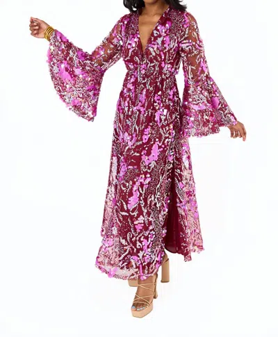 Shop Buddylove Colette Maxi Dress In Vino In Red