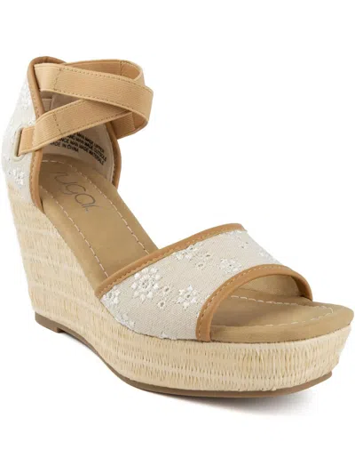 Shop Sugar Harlow Womens Warm Lifestyle Wedge Sandals In Beige