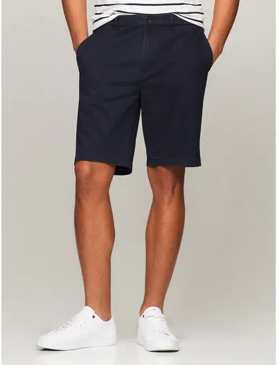 Shop Tommy Hilfiger Men's Straight Fit Twill 9" Chino Short In Blue