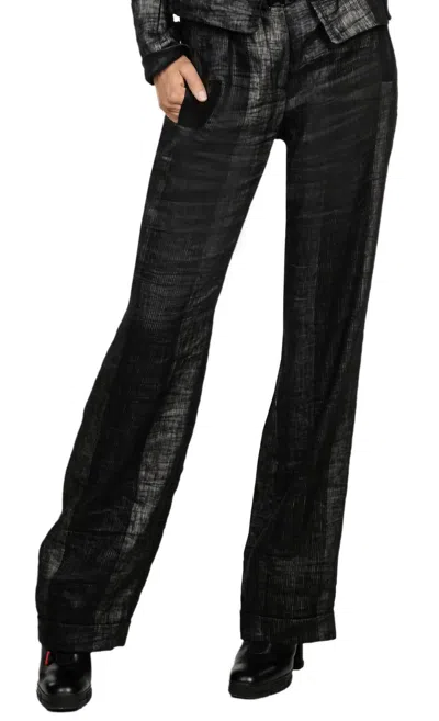 Shop Beate Heymann Trousers Linen In Anthrazi In Black