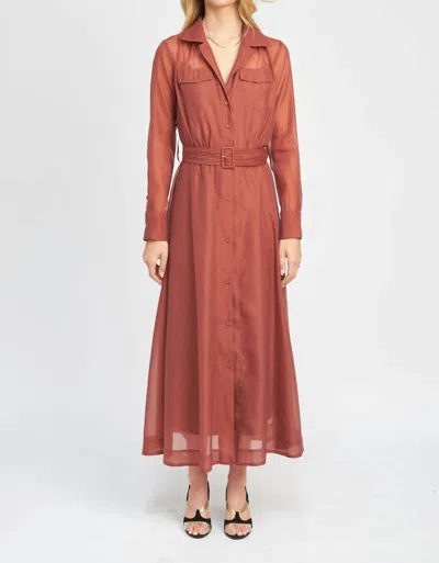 Shop En Saison Claudette Dress In Ruby In Brown