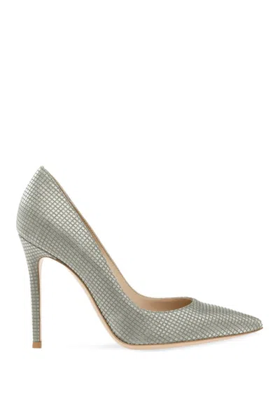 Gianvito Rossi Stiletto Pump In Steel In Silver