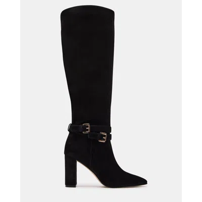 Steve Madden Finch Black Suede In Black