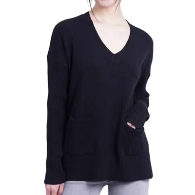 Shop Love Token Lily Sweater In Black In Blue