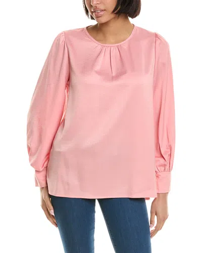 Shop Brook + Lynn Puff Sleeve Top In Pink