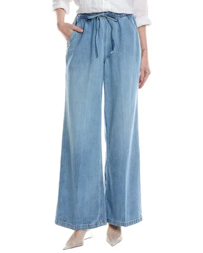 Shop Good American Weightless Wide Leg Pant Indigo Wide Jean In Blue