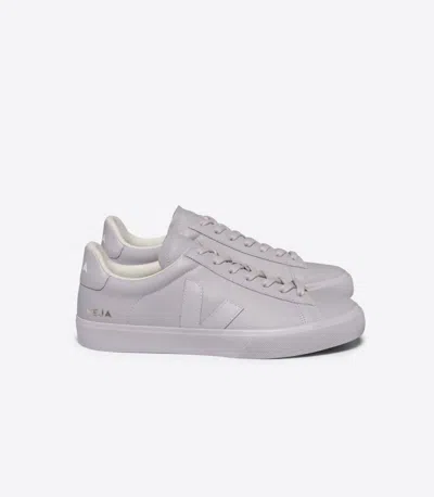 Shop Veja Women's Campo Chromefree Leather Sneaker In Full Parme In White