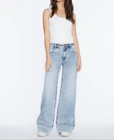 Shop Wash Lab Tommie Relaxed Wide Leg Jeans In Ryn Blue