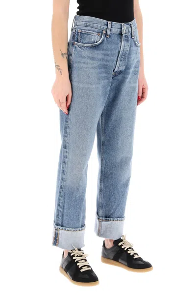 Shop Agolde Castraight Jeans With Low Crotch Fran In Multi