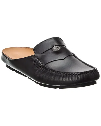 Shop Versace Medusa Biggie Leather Loafer In Black