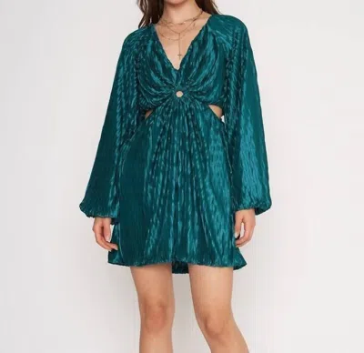 Shop 4si3nna Aisha Dress In Hunter Green In Blue