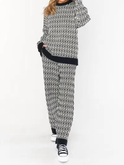 Shop Show Me Your Mumu Samson Lounge Pants In Metro Geo Knit In Grey
