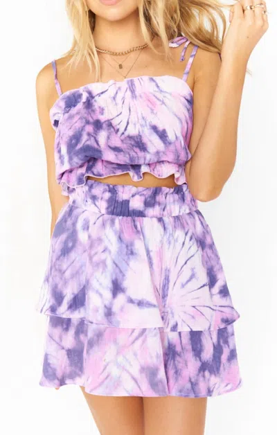Shop Show Me Your Mumu Aiden Mini Skirt In Purple Tie Dye