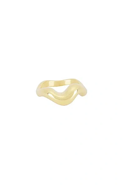 Louis Abel Aurea Polished Ring In 18k Yellow Gold Vermeil
