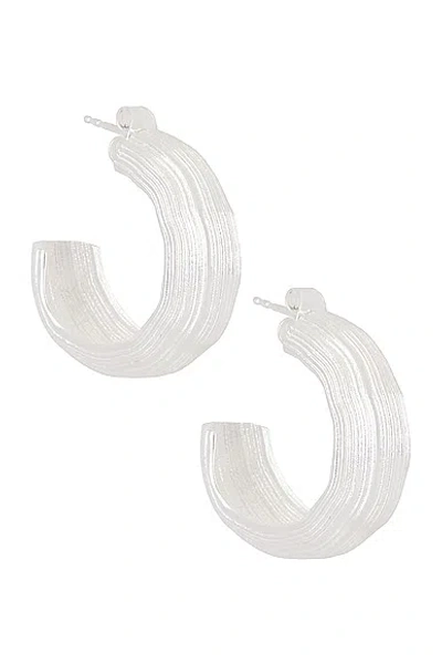 Louis Abel Abluvio Mid Hoop Earring In Sterling Silver