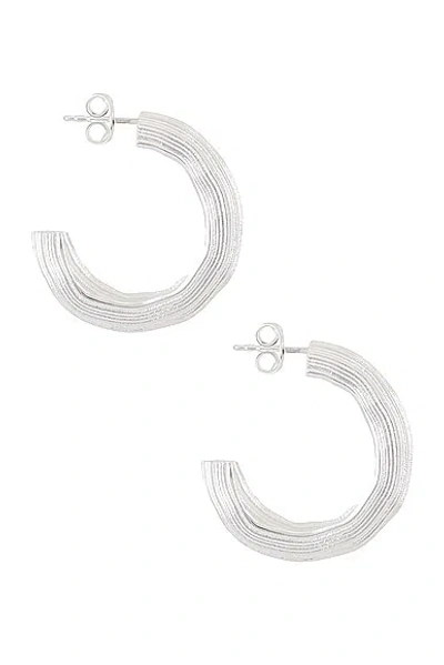 Shop Louis Abel Abluvio Mid Hoop Earring In Sterling Silver