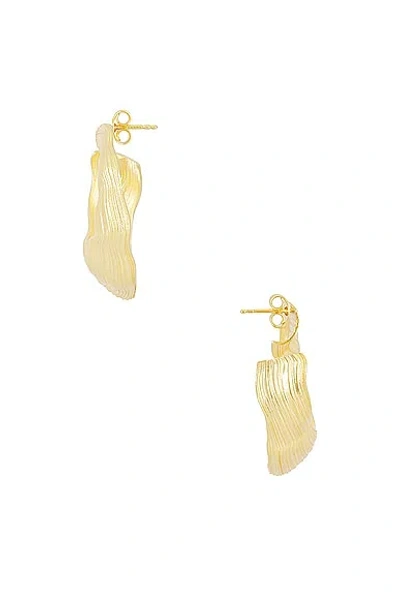 Shop Louis Abel Abluvio Earring In 18k Yellow Gold Vermeil
