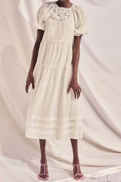 Shop Saylor Estrella Midi Dress In White
