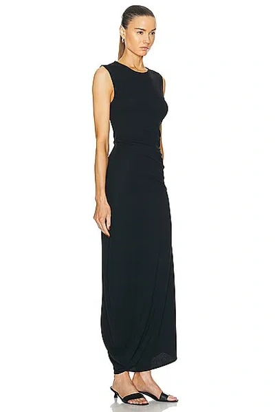 Shop Lemaire Fitted Twisted Dress In Black